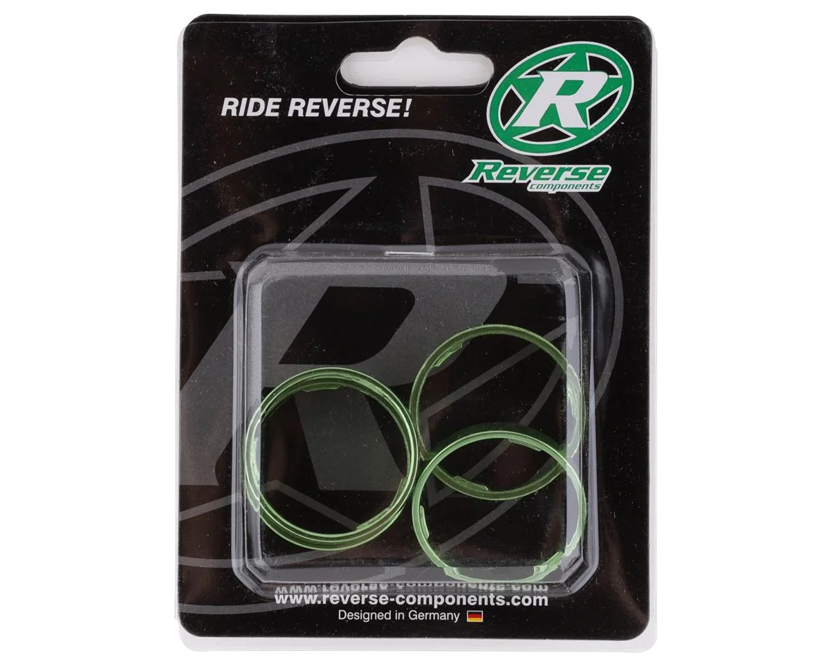 Reverse Components Ultralight Headset Spacer Set (Green) (4) - view 2